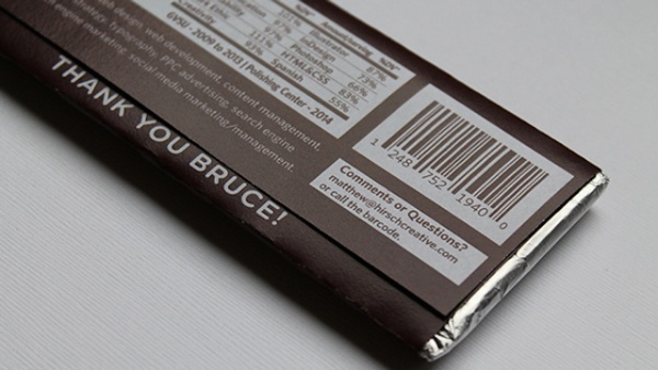 Packaging curriculum de chocolate