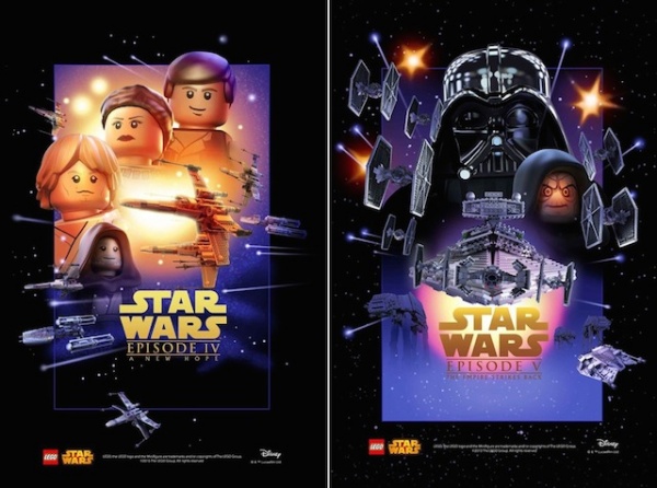 Carteles clásicos Star Wars film posters Lego