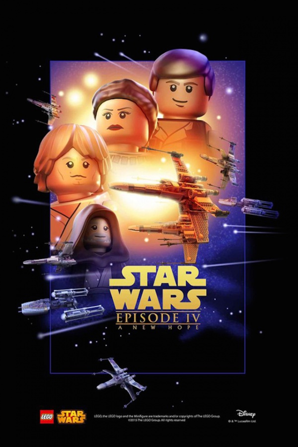 Star Wars film posters Lego episodio IV