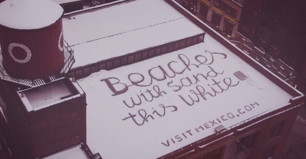Graffiti con nieve